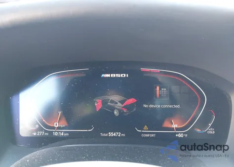 2022 BMW M850I Gtan Coupe xDrive z USA, uszkodzony, nr VIN WBAGV8C01NCH91316